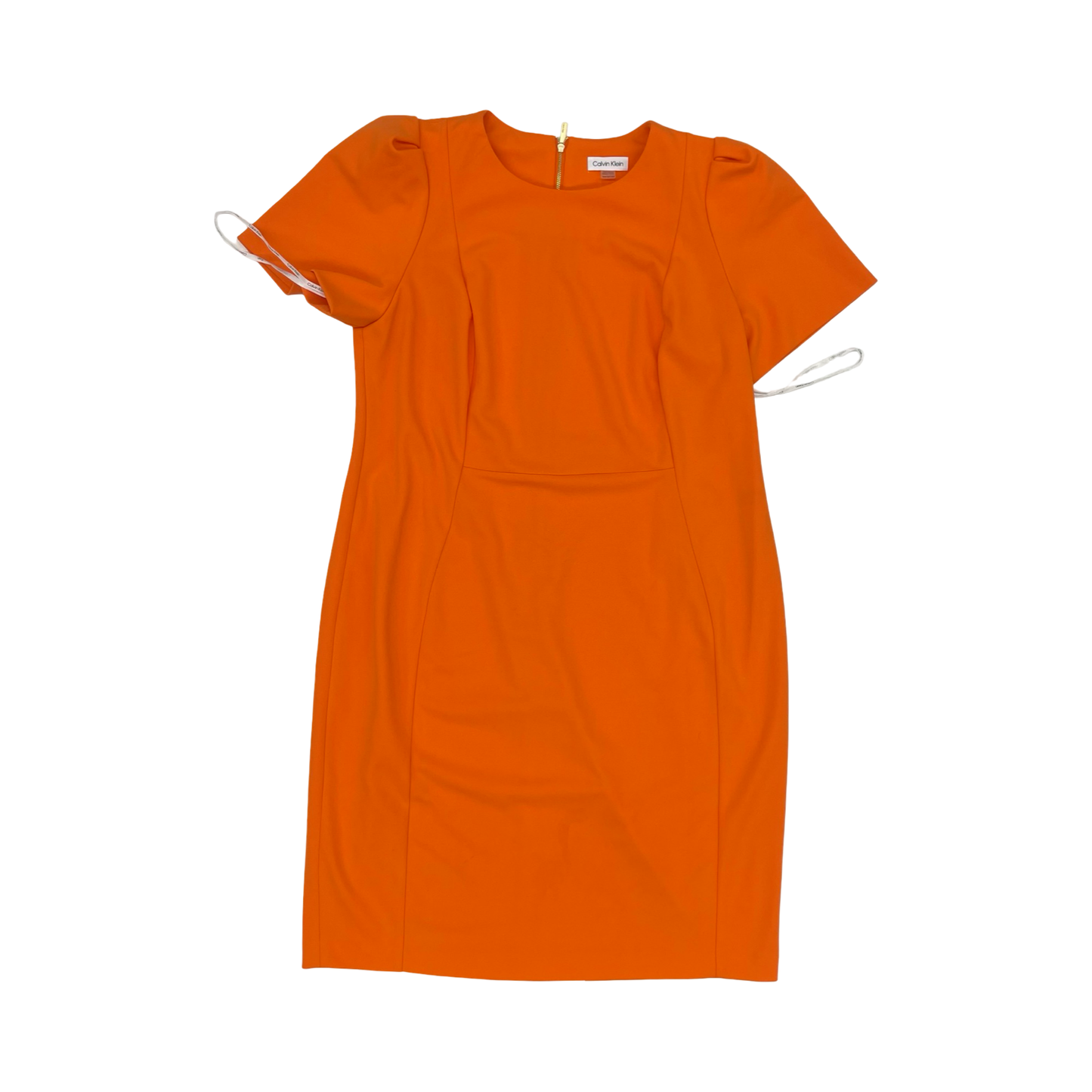 Dress Work By Calvin Klein In Orange, Size:16