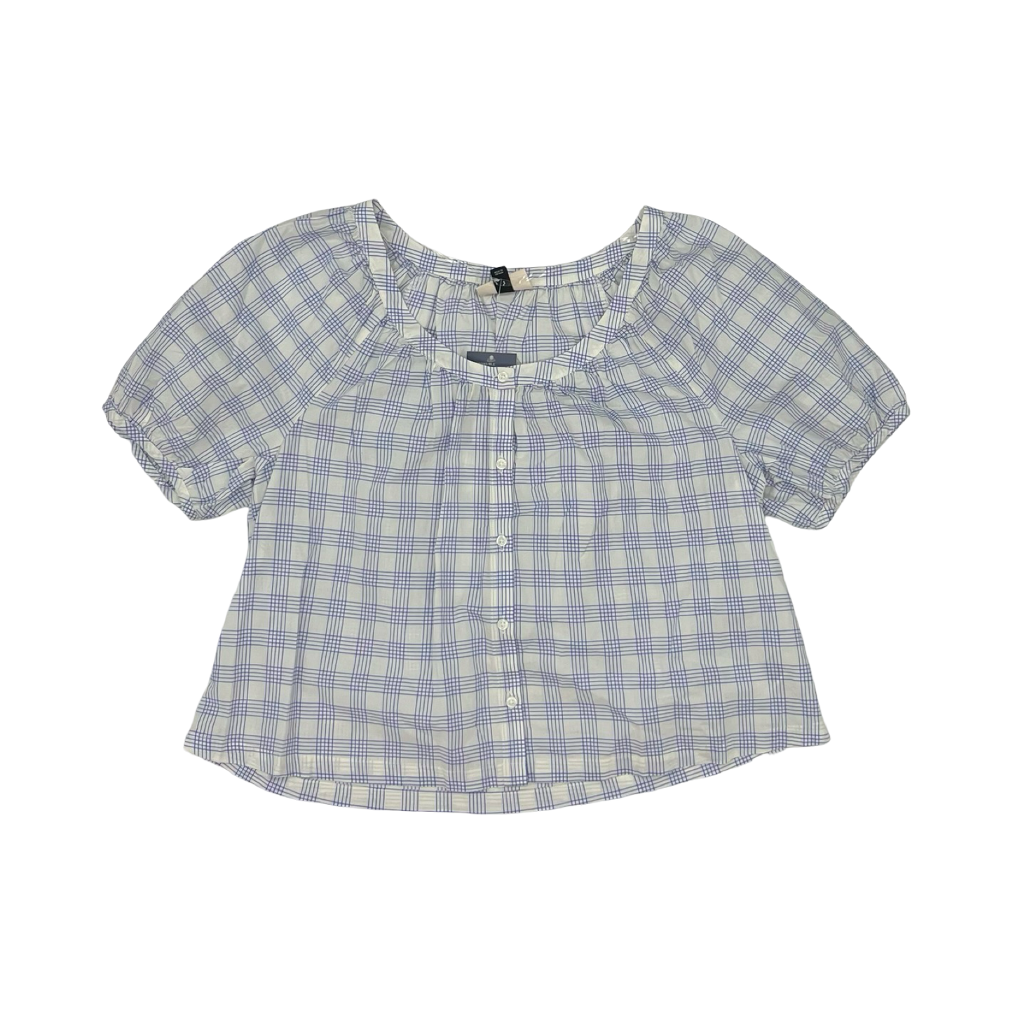 Blouse Ss By Universal Thread In Blue & White, Size:M