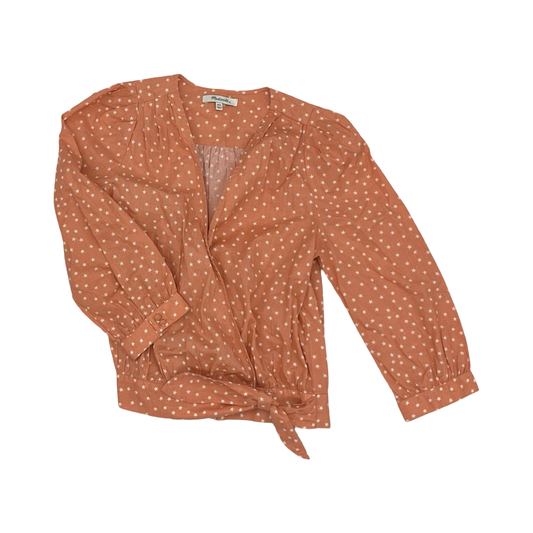 Blouse Ls By Madewell In Orange, Size:Xxs