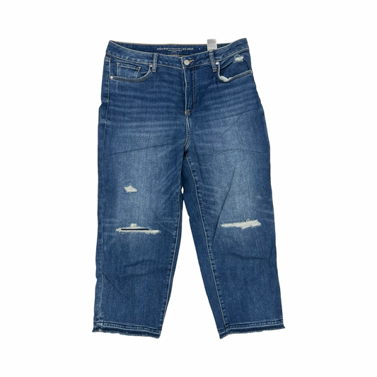 Jeans Cropped By Chicos In Blue Denim, Size:12