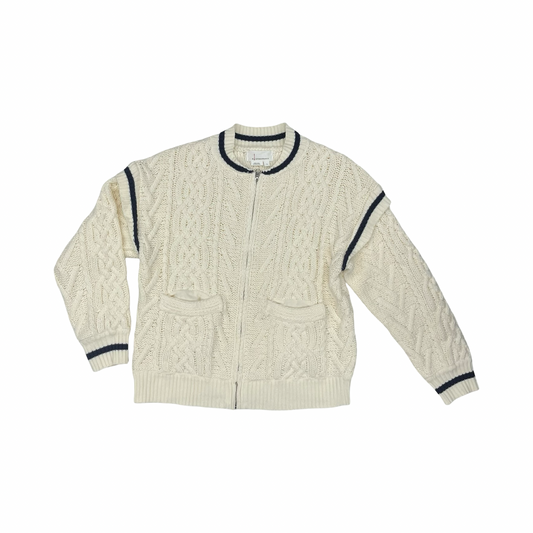 Sweater Cardigan By Anthropologie In Cream, Size:S