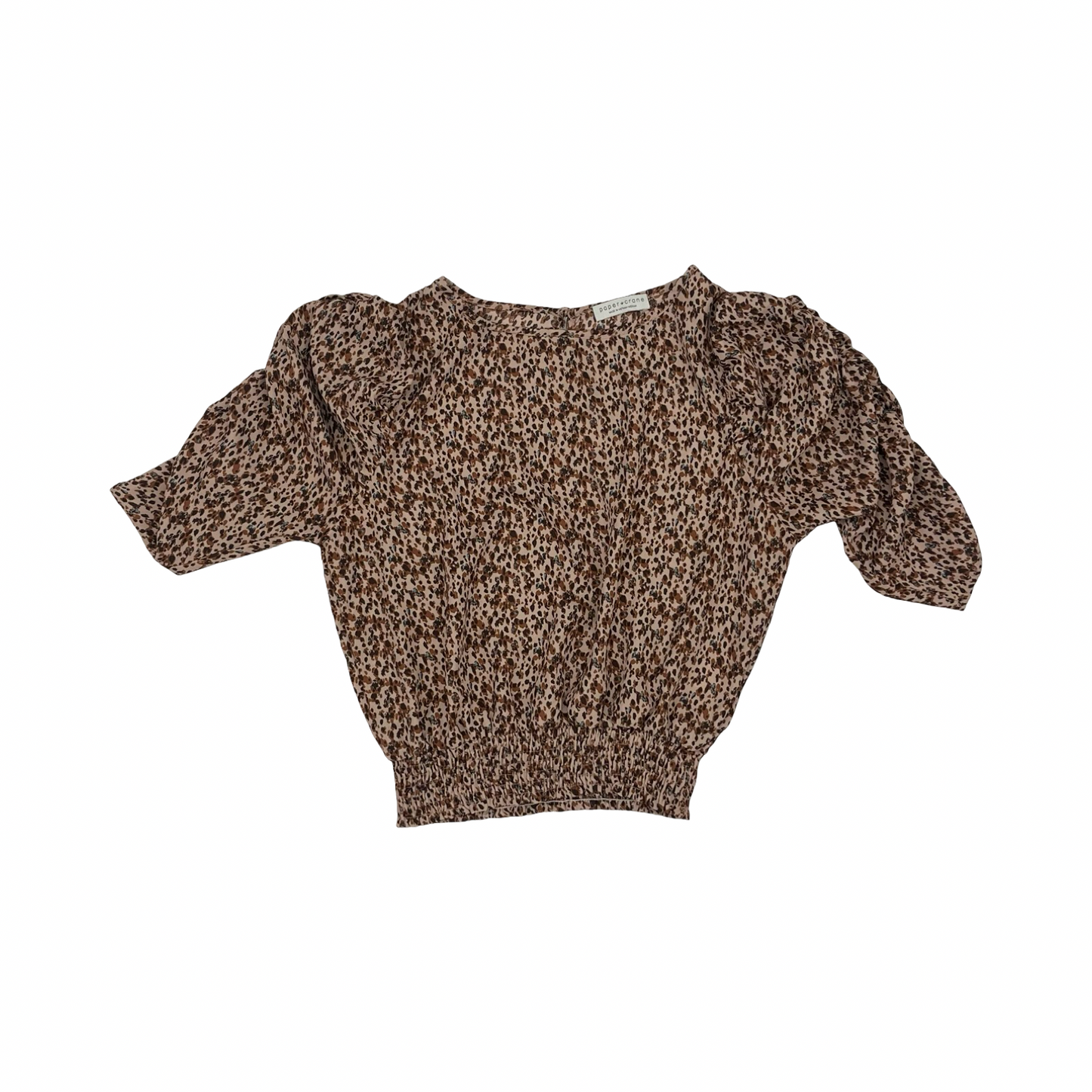 Blouse 3/4 Sleeve By Paper Crane In Brown, Size:M