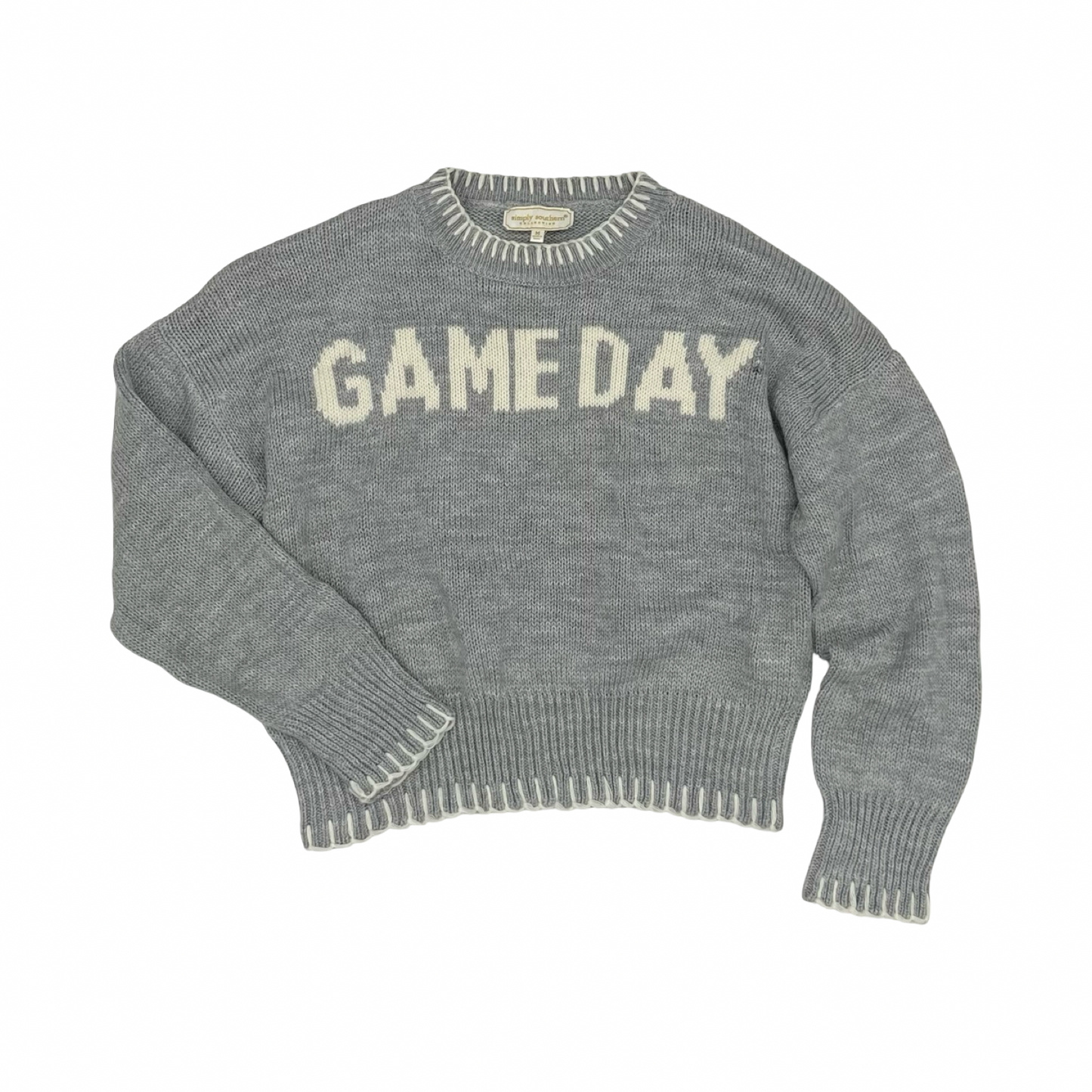 Sweater By Simply Southern In Grey, Size:M