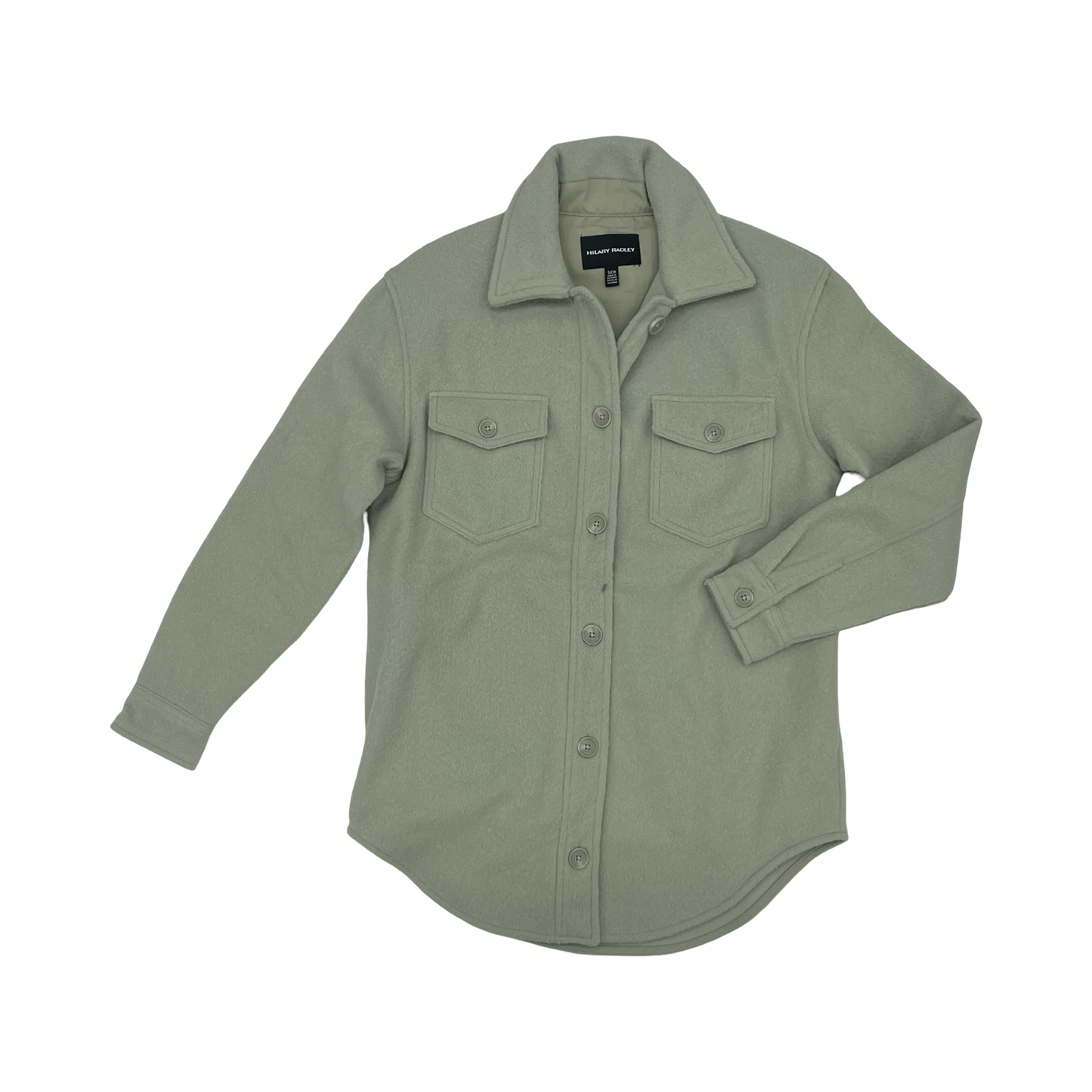 Jacket Shirt By Hilary Radley In Green, Size:S