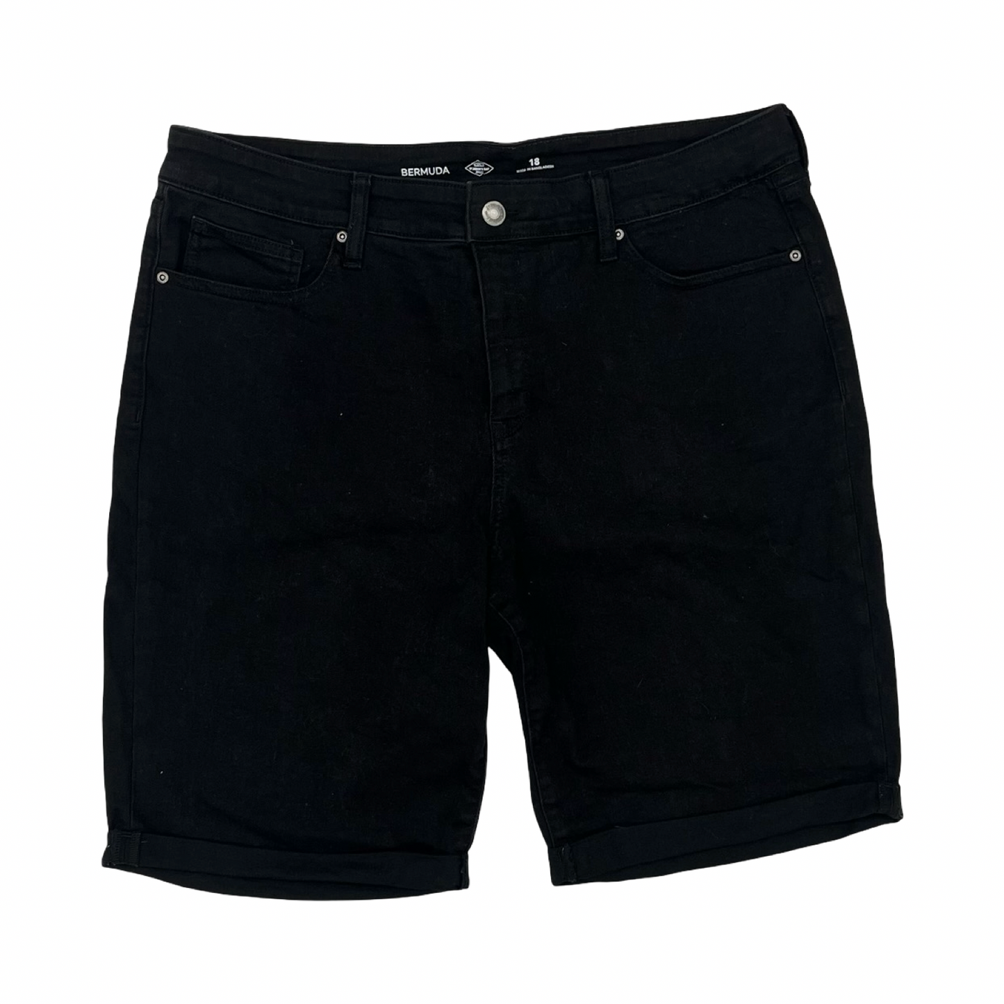 Shorts By St Johns Bay In Black Denim, Size:18