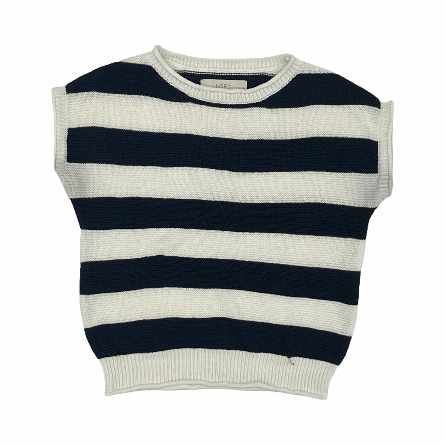 Vest Sweater By Logg In Blue & White, Size:Xsp