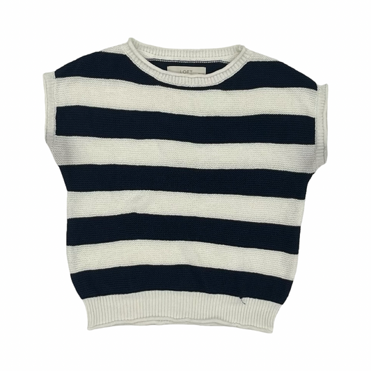Vest Sweater By Logg In Blue & White, Size:Xsp