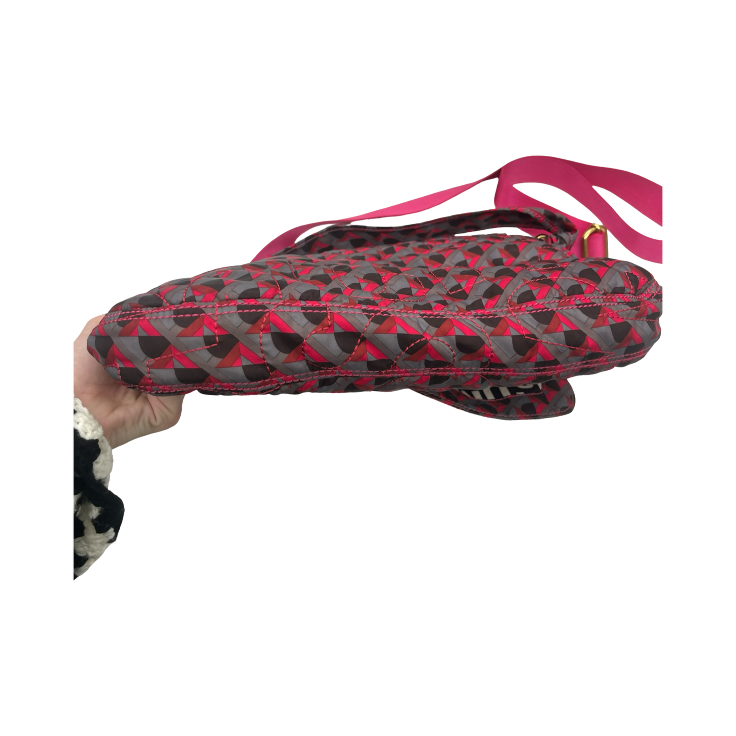 Crossbody Designer By Marc By Marc Jacobs In Green & Pink, Size:Large