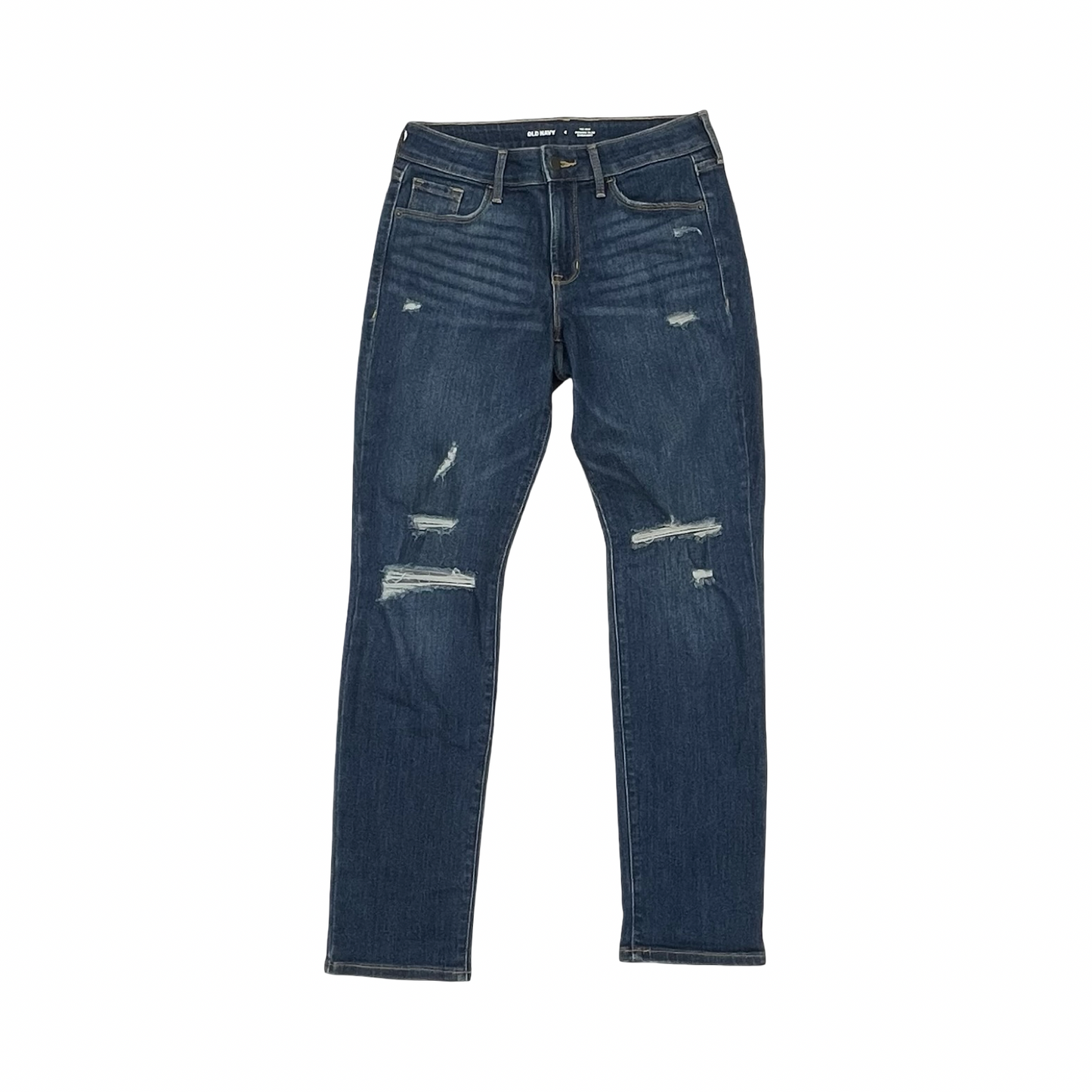 Jeans Straight By Old Navy In Blue Denim, Size:4