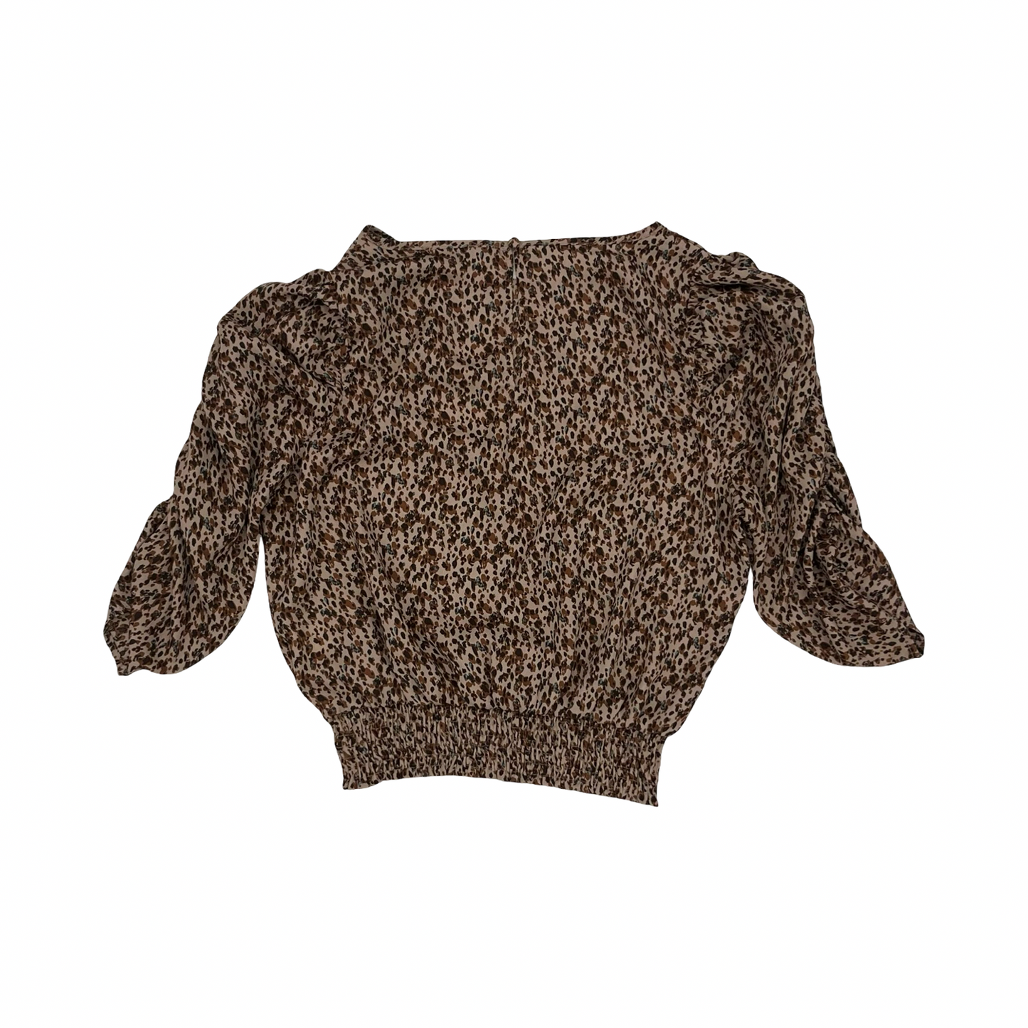 Blouse 3/4 Sleeve By Paper Crane In Brown, Size:M