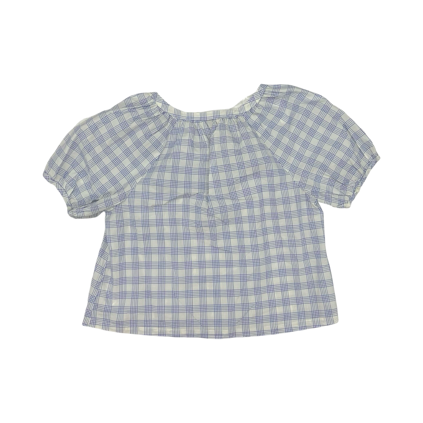 Blouse Ss By Universal Thread In Blue & White, Size:M