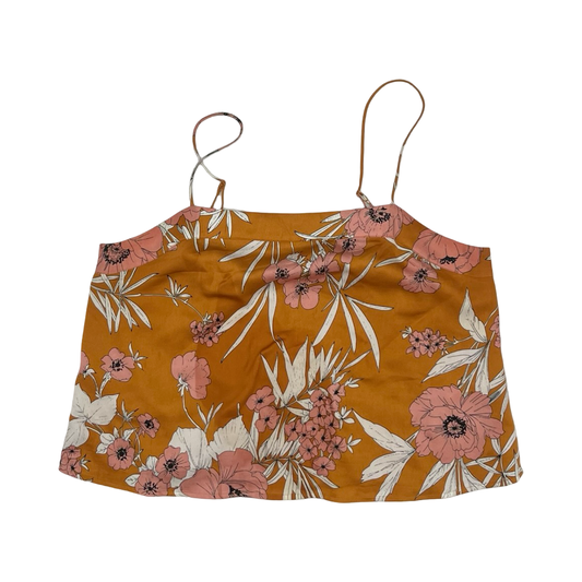 Blouse Sleeveless By Express In Orange, Size:L