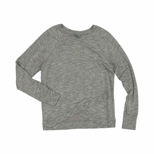 Athletic Top Ls Crewneck By Athleta In Grey, Size:M
