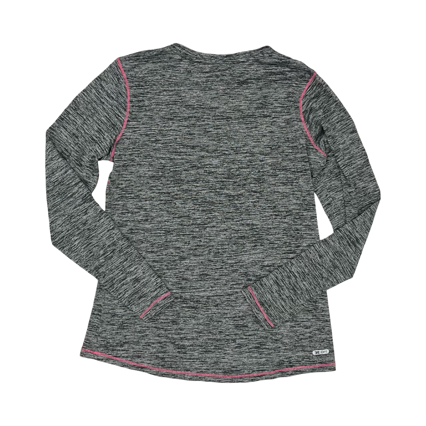 Athletic Top Ls Collar By Reebok In Grey, Size:M