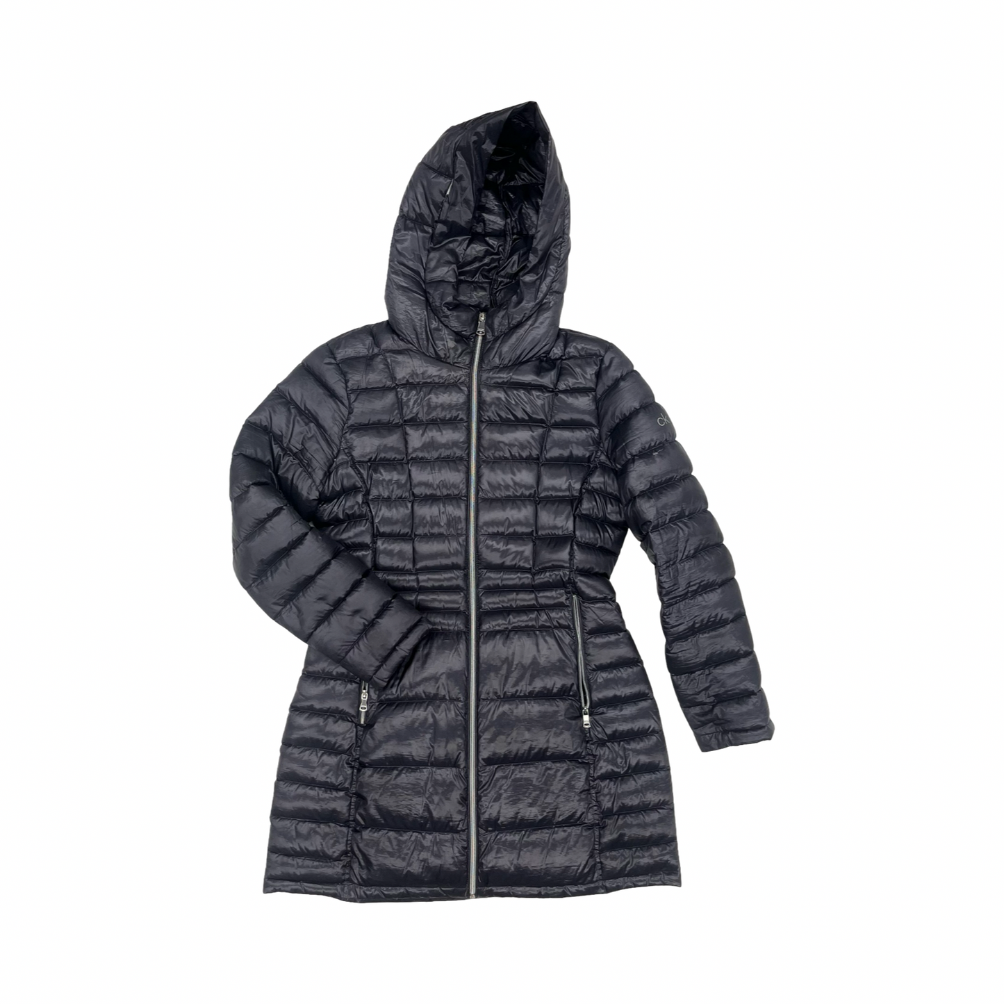 Coat Puffer & Quilted By Calvin Klein In Black, Size:M