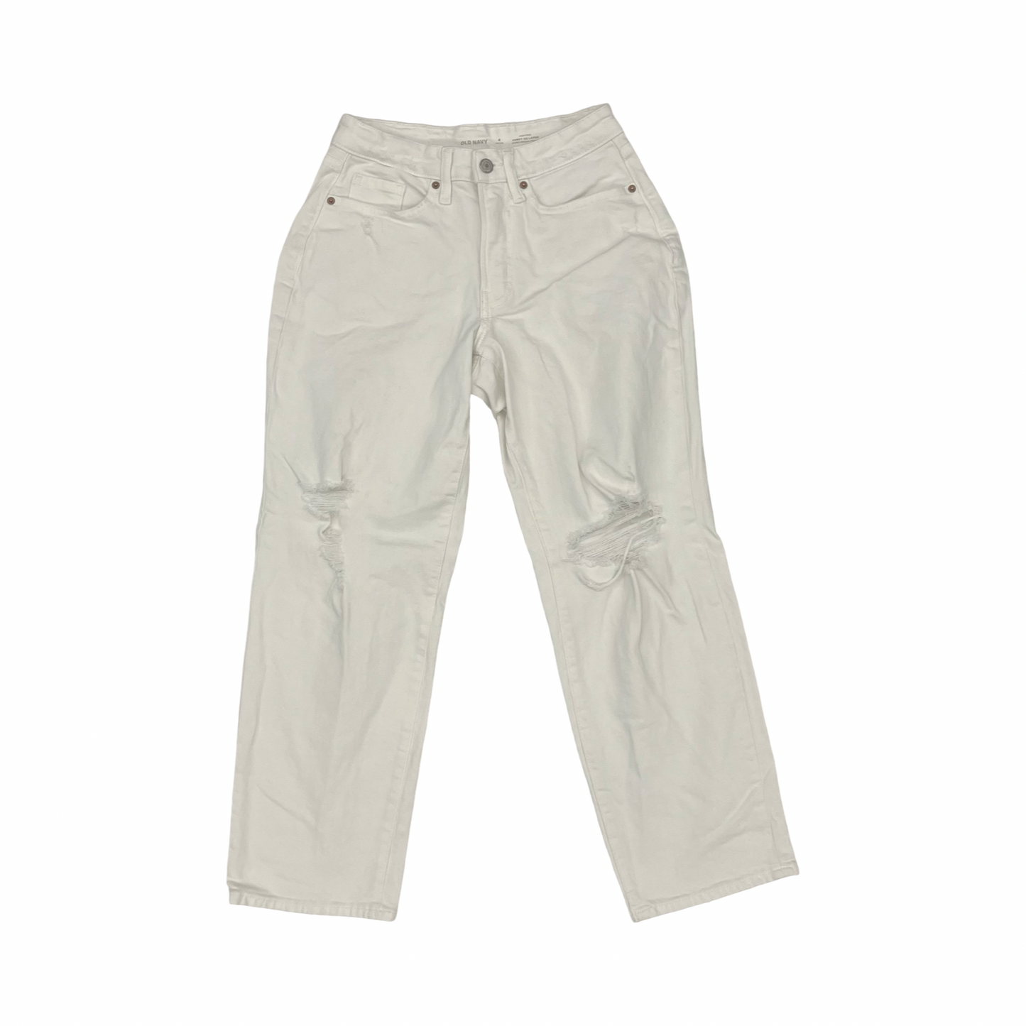 Jeans Straight By Old Navy In Cream Denim, Size:4P