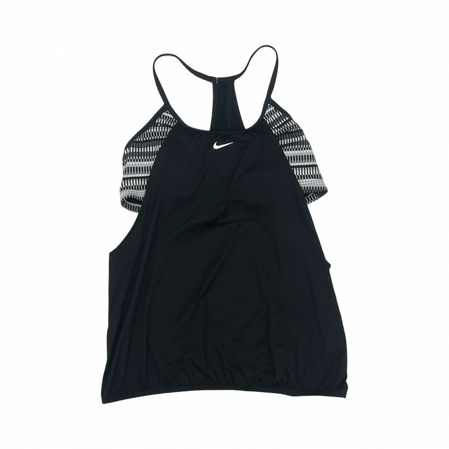 Swimsuit Top By Nike Apparel In Black & Grey, Size:L