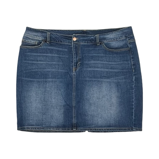 Skirt Mini & Short By Old Navy In Blue Denim, Size:20