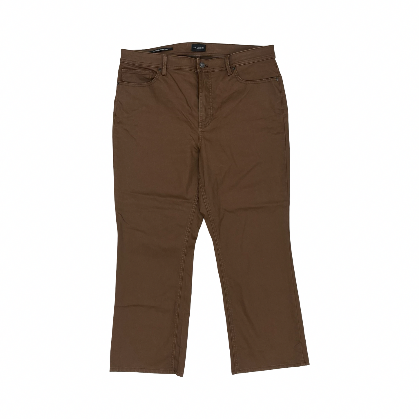 Jeans Straight By Talbots In Brown, Size:14