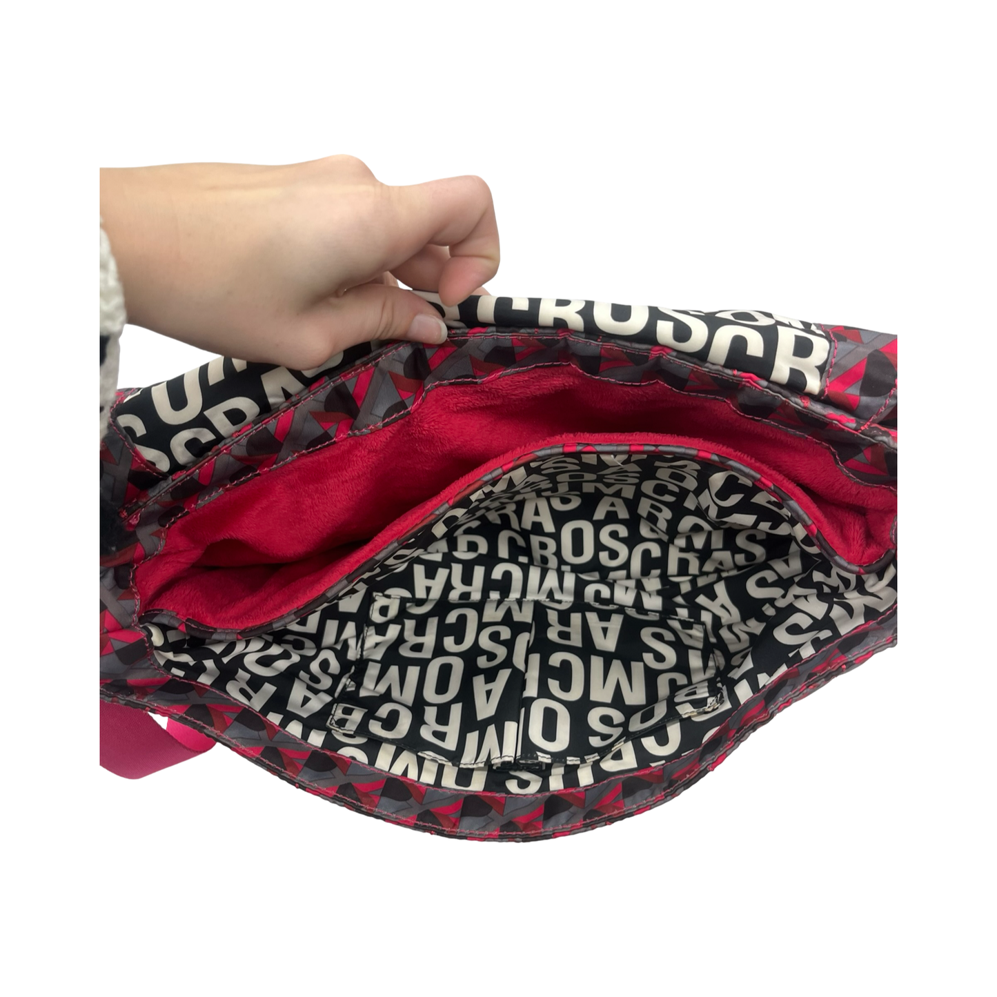 Crossbody Designer By Marc By Marc Jacobs In Green & Pink, Size:Large