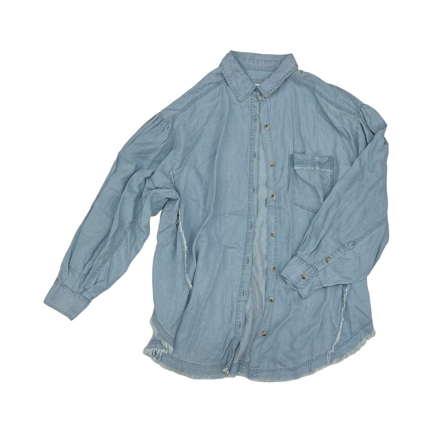 Top Ls By Clothes Mentor In Blue Denim, Size:M