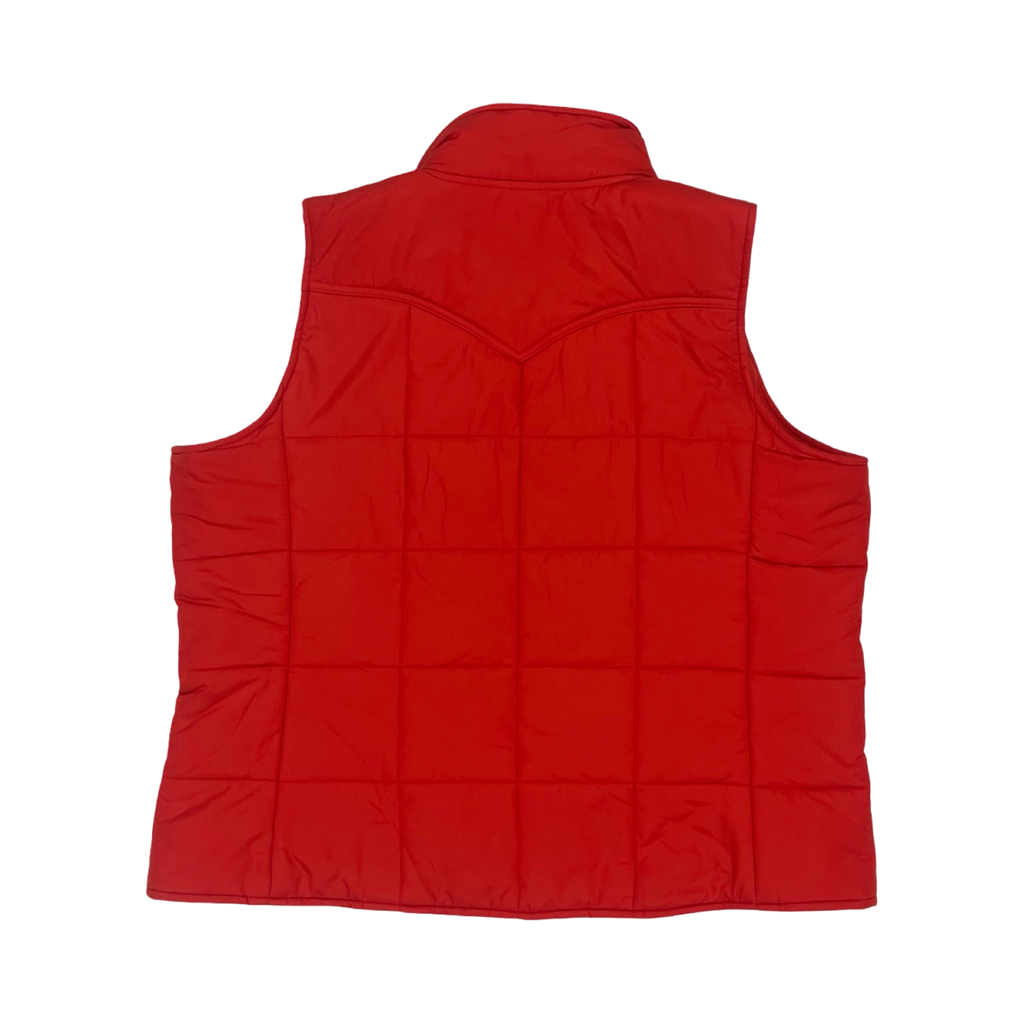 Vest Puffer & Quilted By Chaps In Red, Size:1X