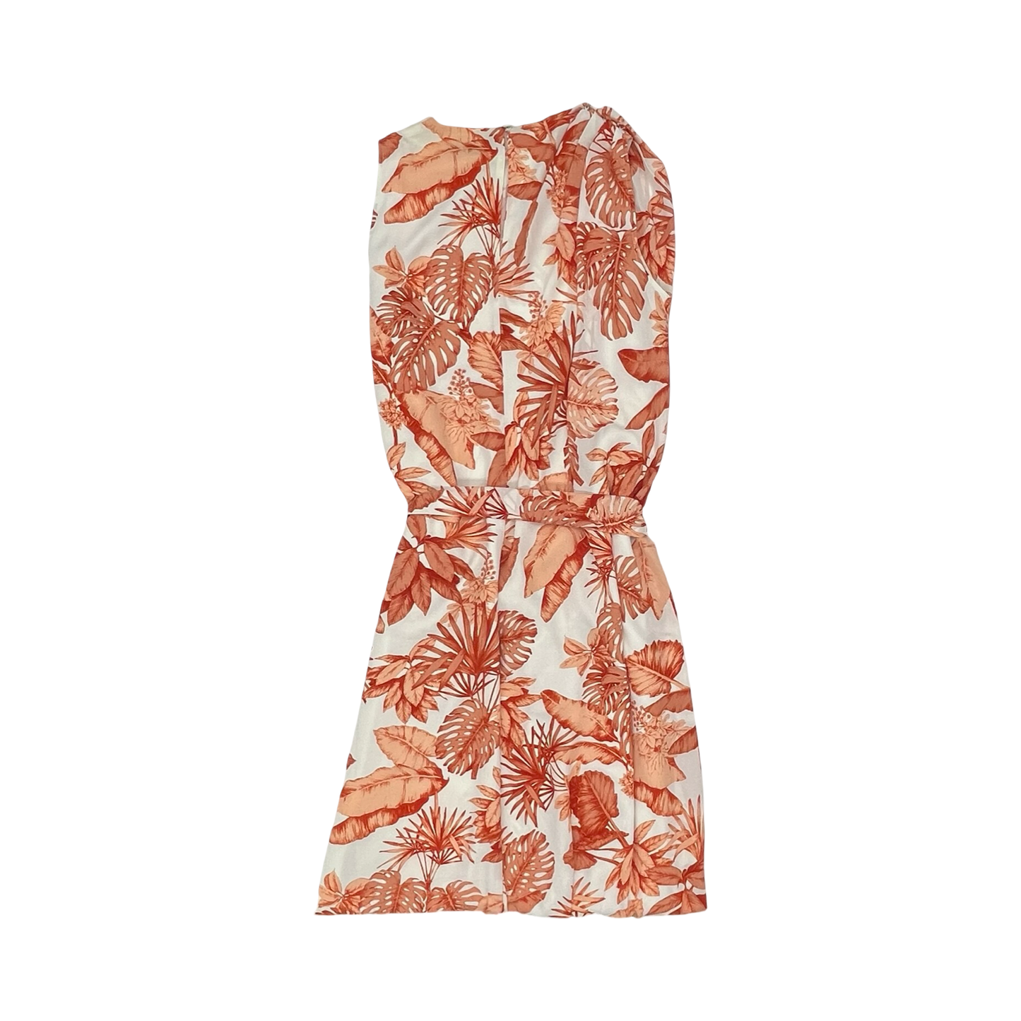 Dress Party Long By Clothes Mentor In Orange & White, Size:16