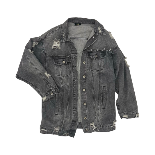 Jacket Denim By Cmf In Black Denim, Size:M