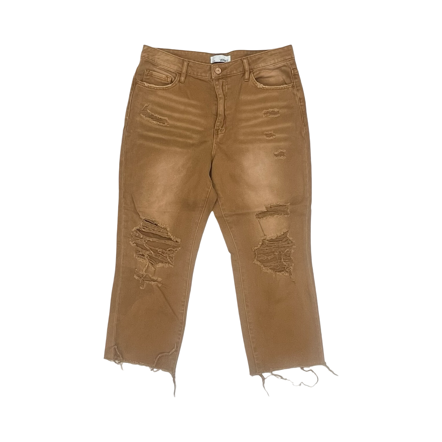 Jeans Boyfriend By Vervet In Tan Denim, Size:10