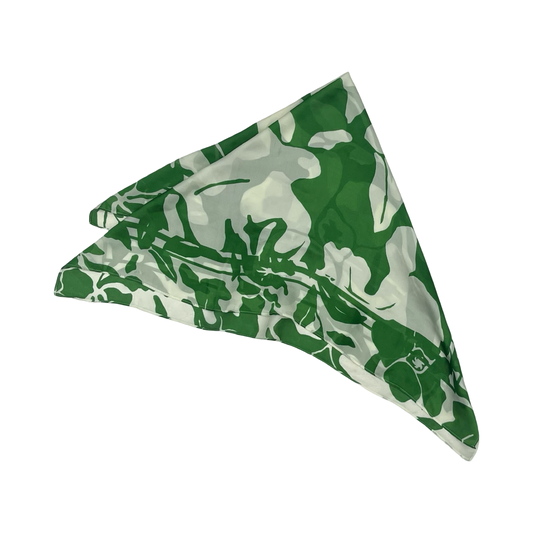 Scarf Square By Clothes Mentor In Green & Tan