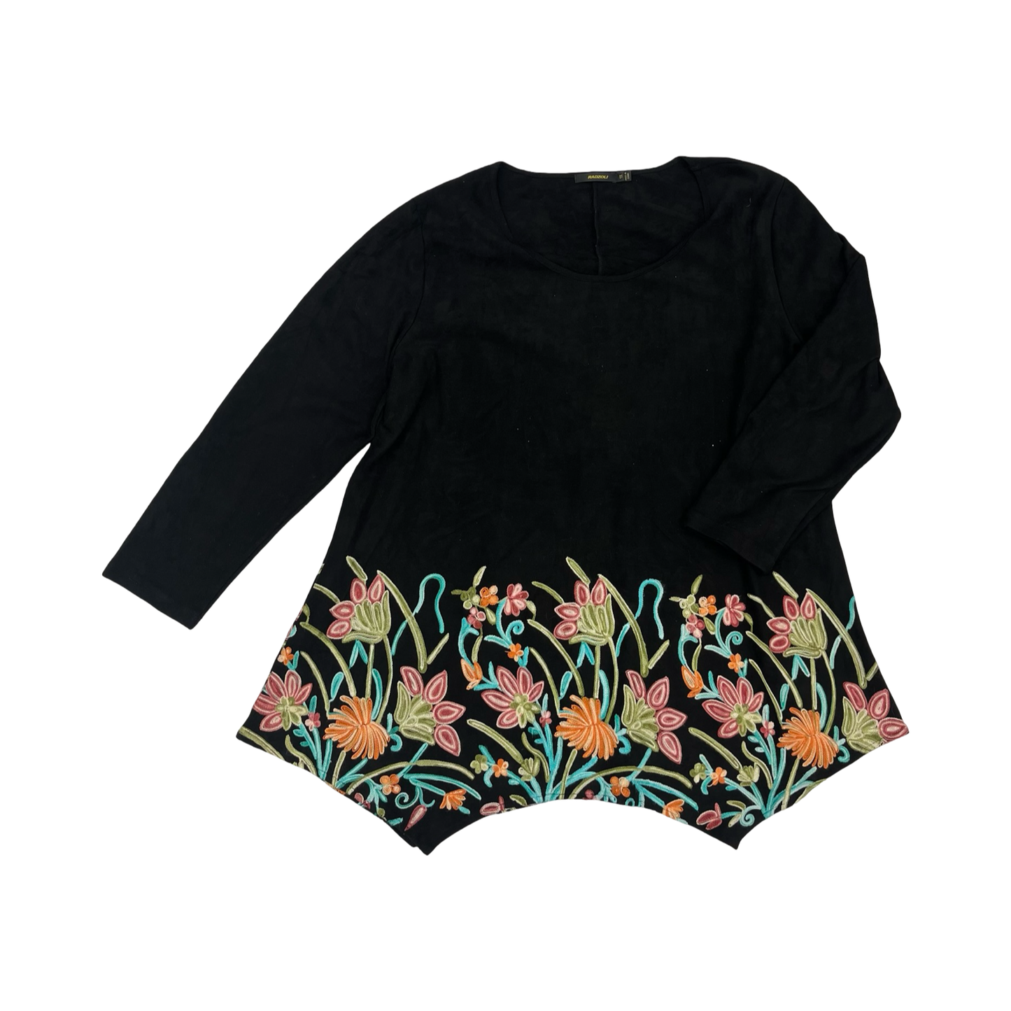 Tunic Ls By Radzoli In Black, Size:1X