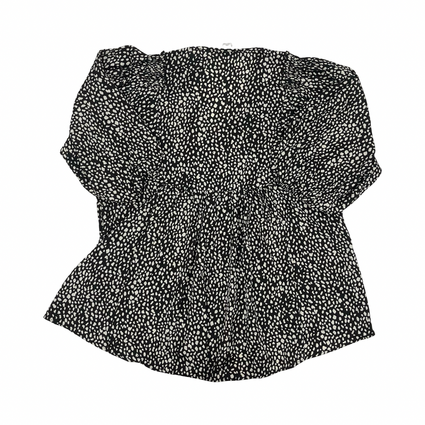 Blouse 3/4 Sleeve By Chicsoul In Black & Cream, Size:2X