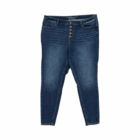 Jeans Skinny By Maurices In Blue Denim, Size:22