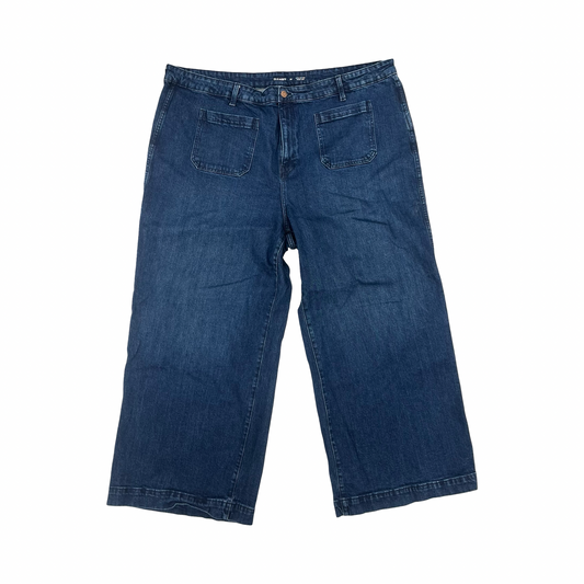 Jeans Wide Leg By Old Navy In Blue Denim, Size:26