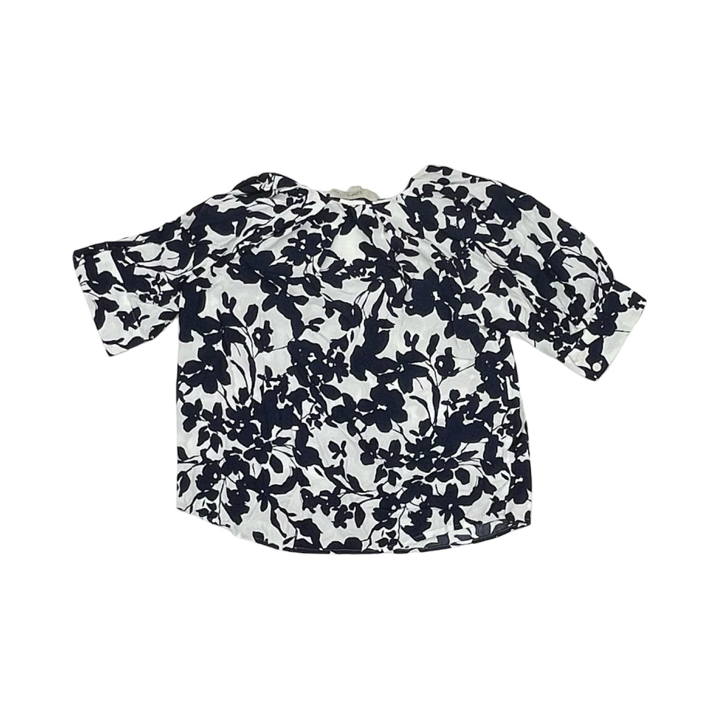 Blouse Ss By Loft In Blue & Cream, Size:Xxsp