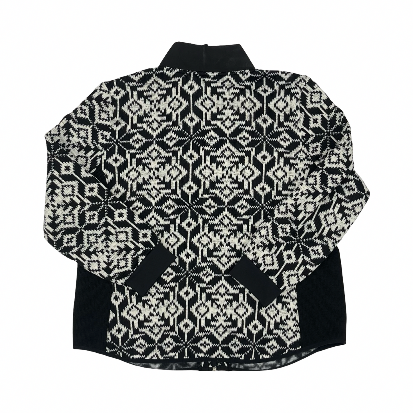 Jacket Fleece By Talbots In Black & White, Size:Xlp