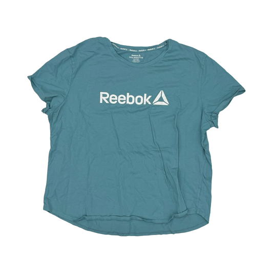 Athletic Top Ss By Reebok In Green, Size:3X