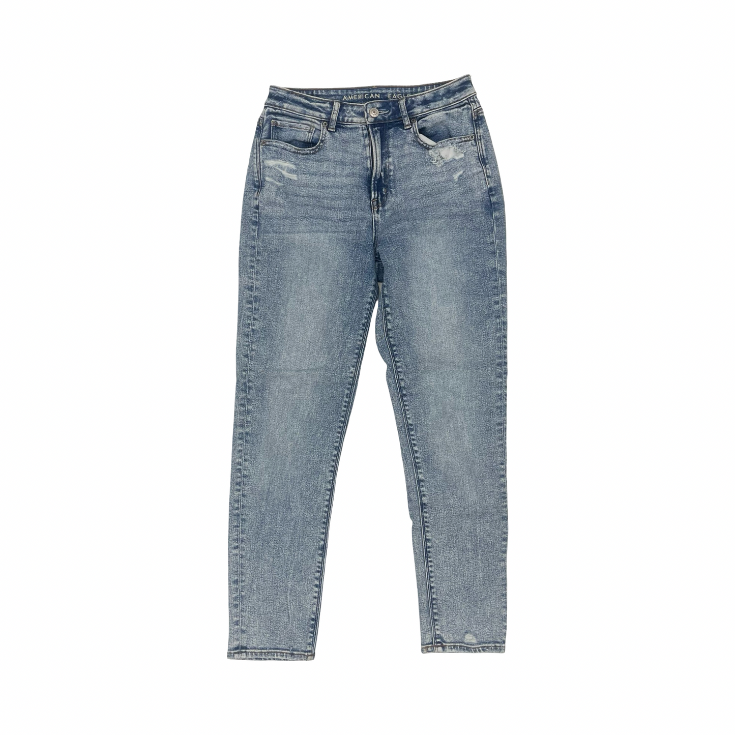 Jeans Straight By American Eagle In Blue Denim, Size:4