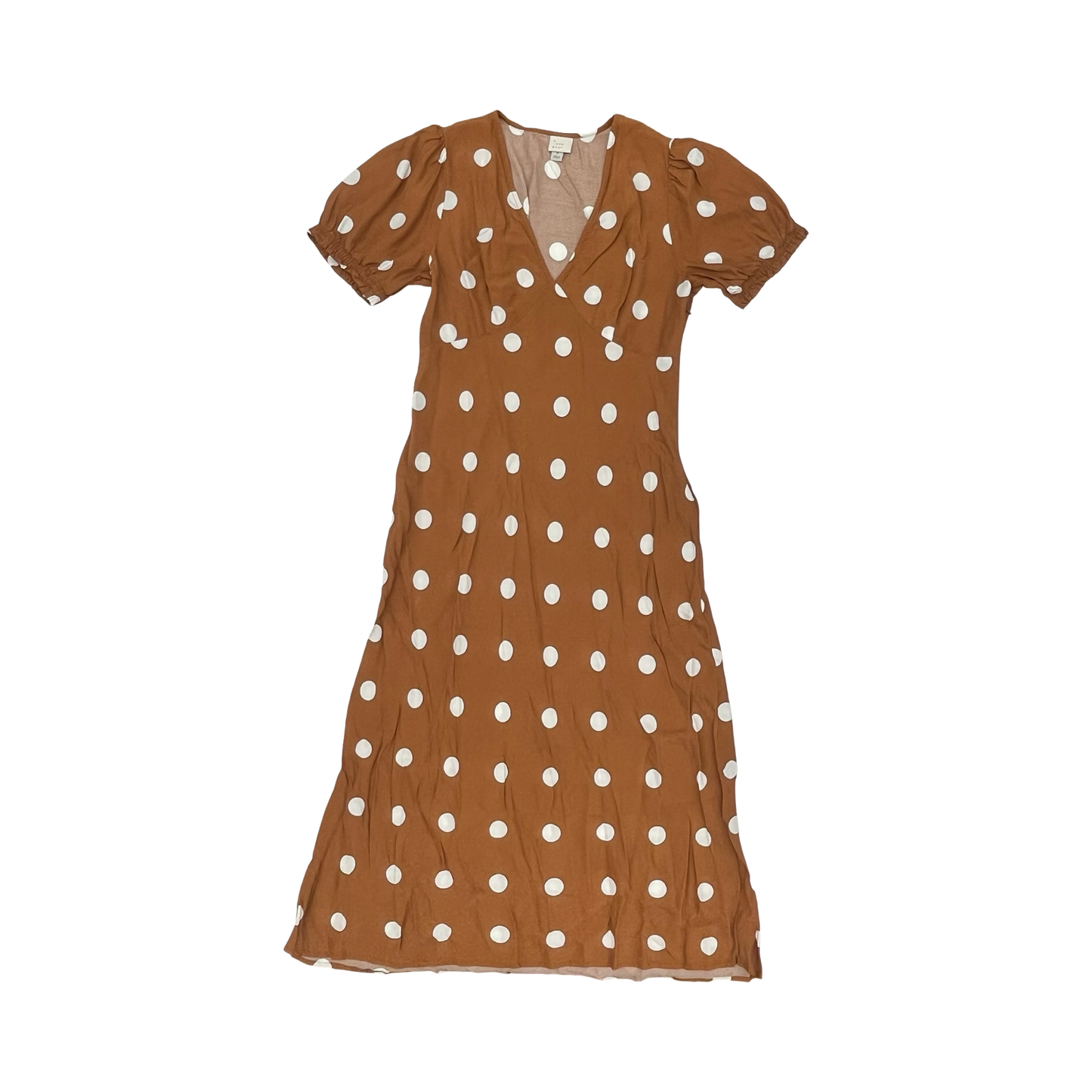 Dress Casual Maxi By A New Day In Brown & Cream, Size:M