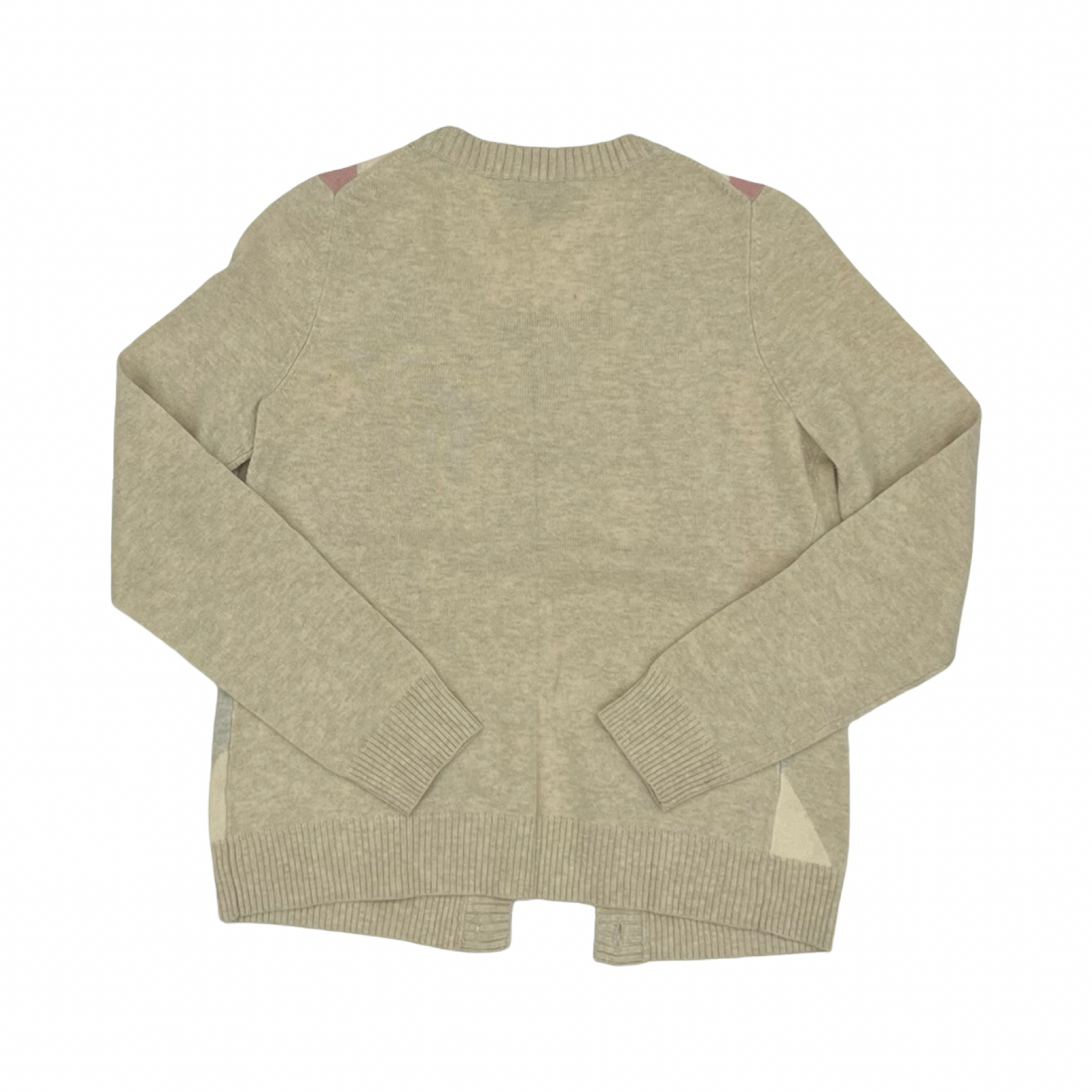 Sweater Cardigan By Talbots In Pink & Tan, Size:Sp