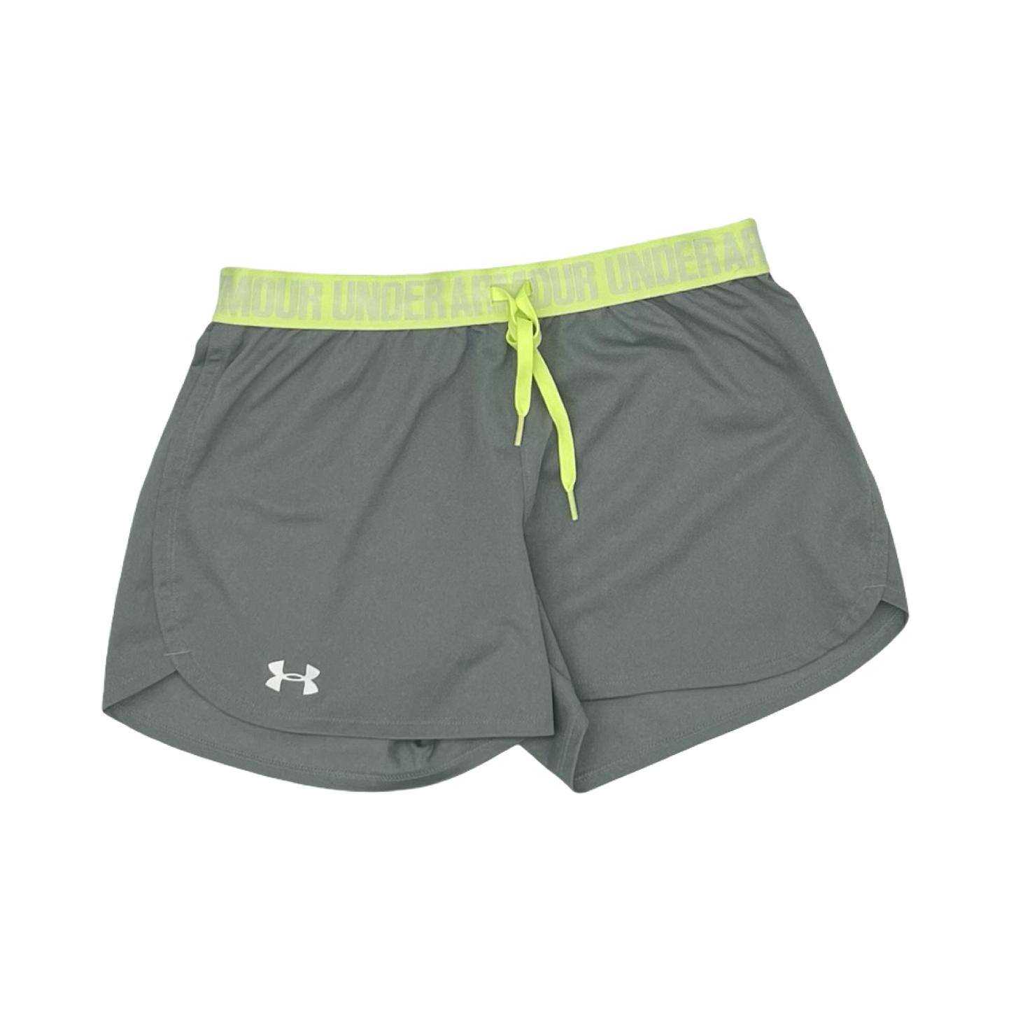 Athletic Shorts By Under Armour In Green & Grey, Size:S