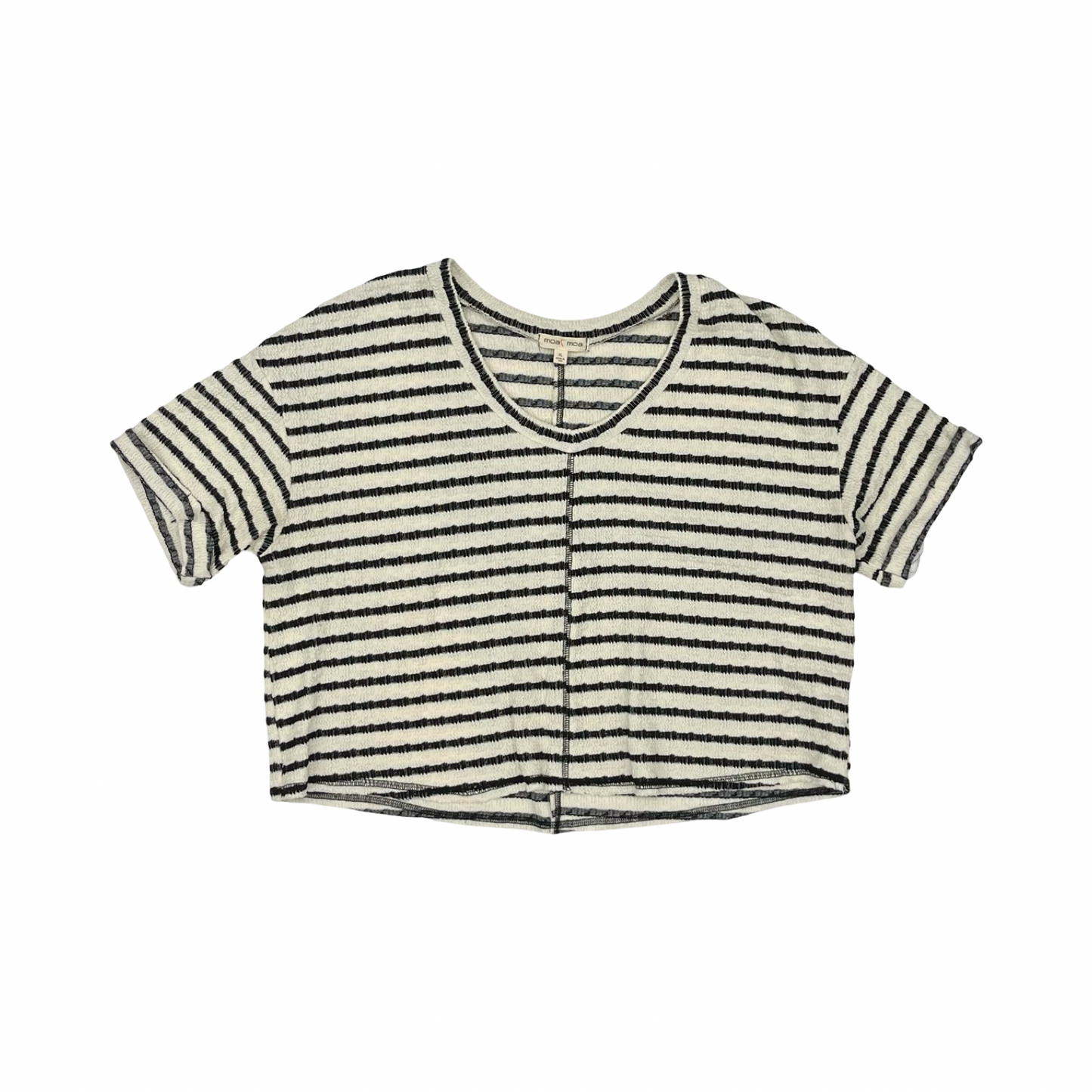 Top Ss By Moa Moa In Black & Cream, Size:Xl