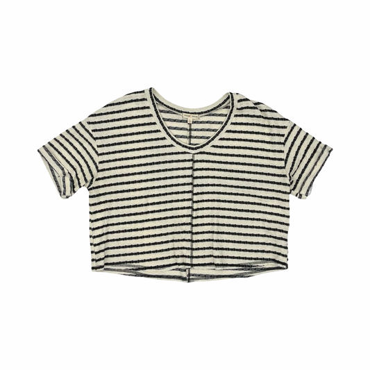 Top Ss By Moa Moa In Black & Cream, Size:Xl