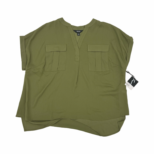 Blouse Ss By Simply Vera In Green, Size:1X