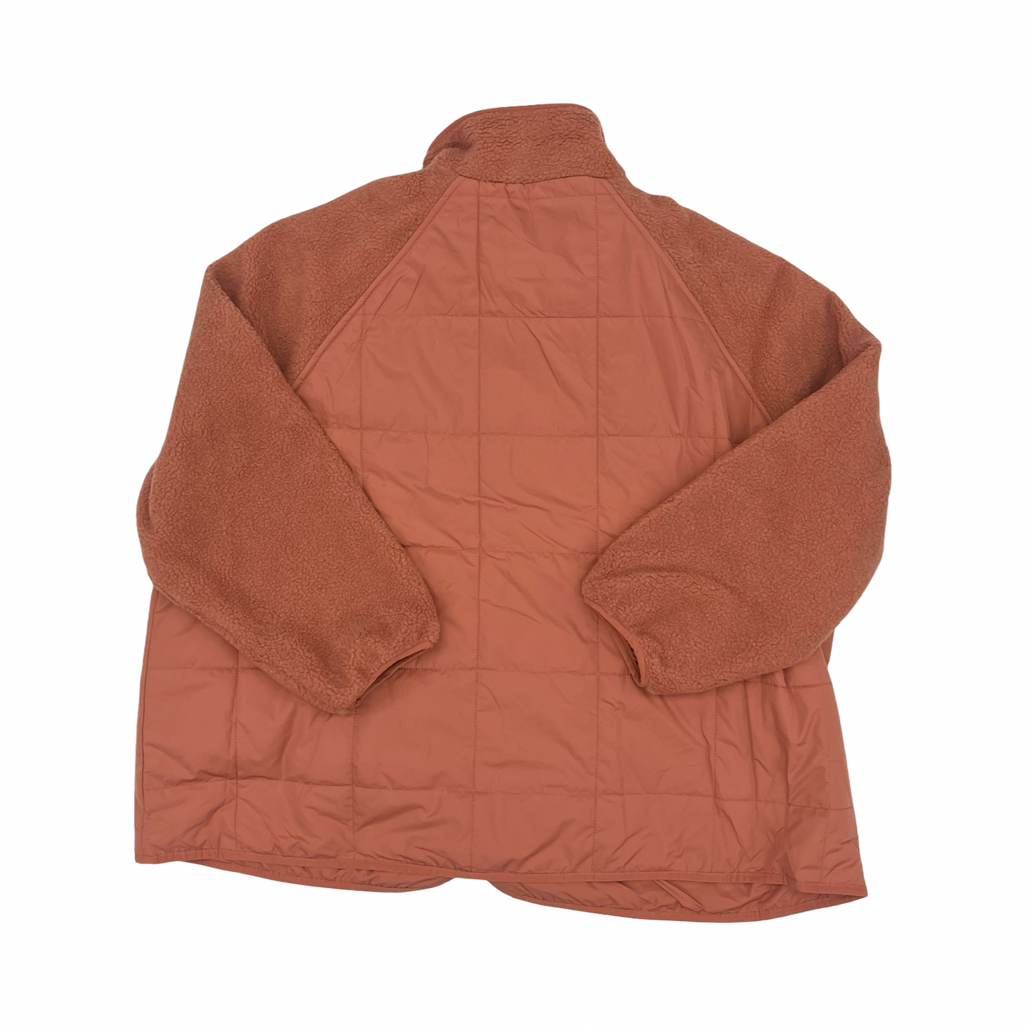 Jacket Fleece By Lands End In Orange, Size:3X