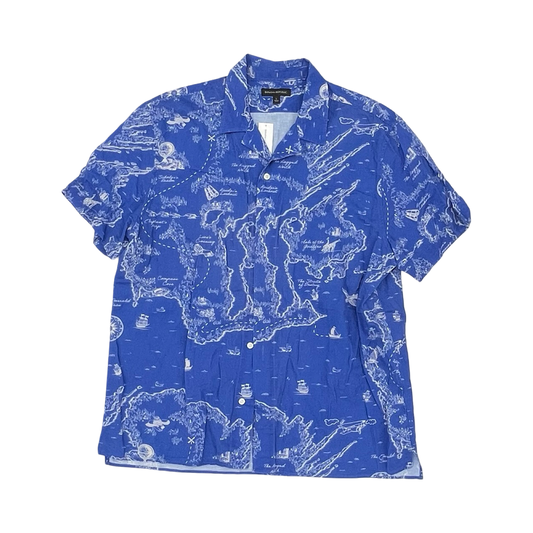 Blouse Ss By Banana Republic In Blue, Size:L