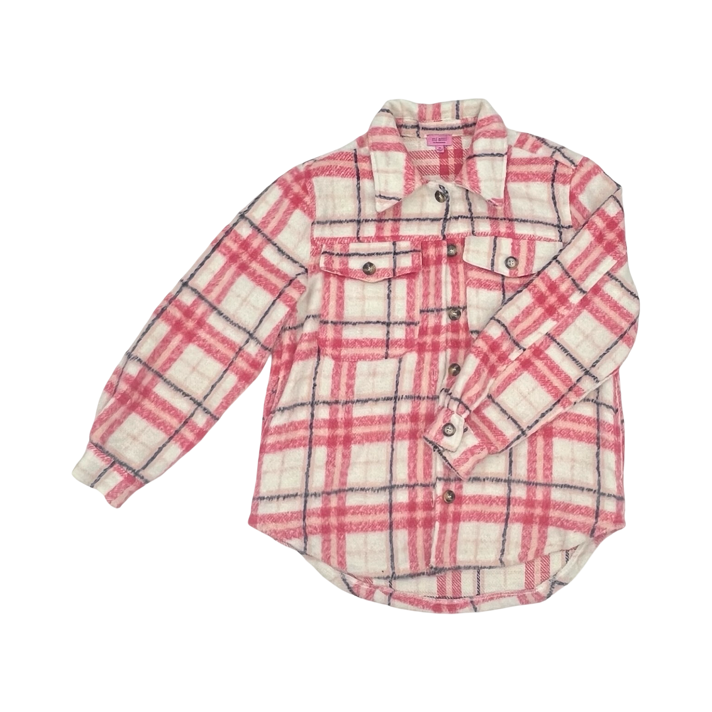 Jacket Shirt By Mi Ami In Pink, Size:M