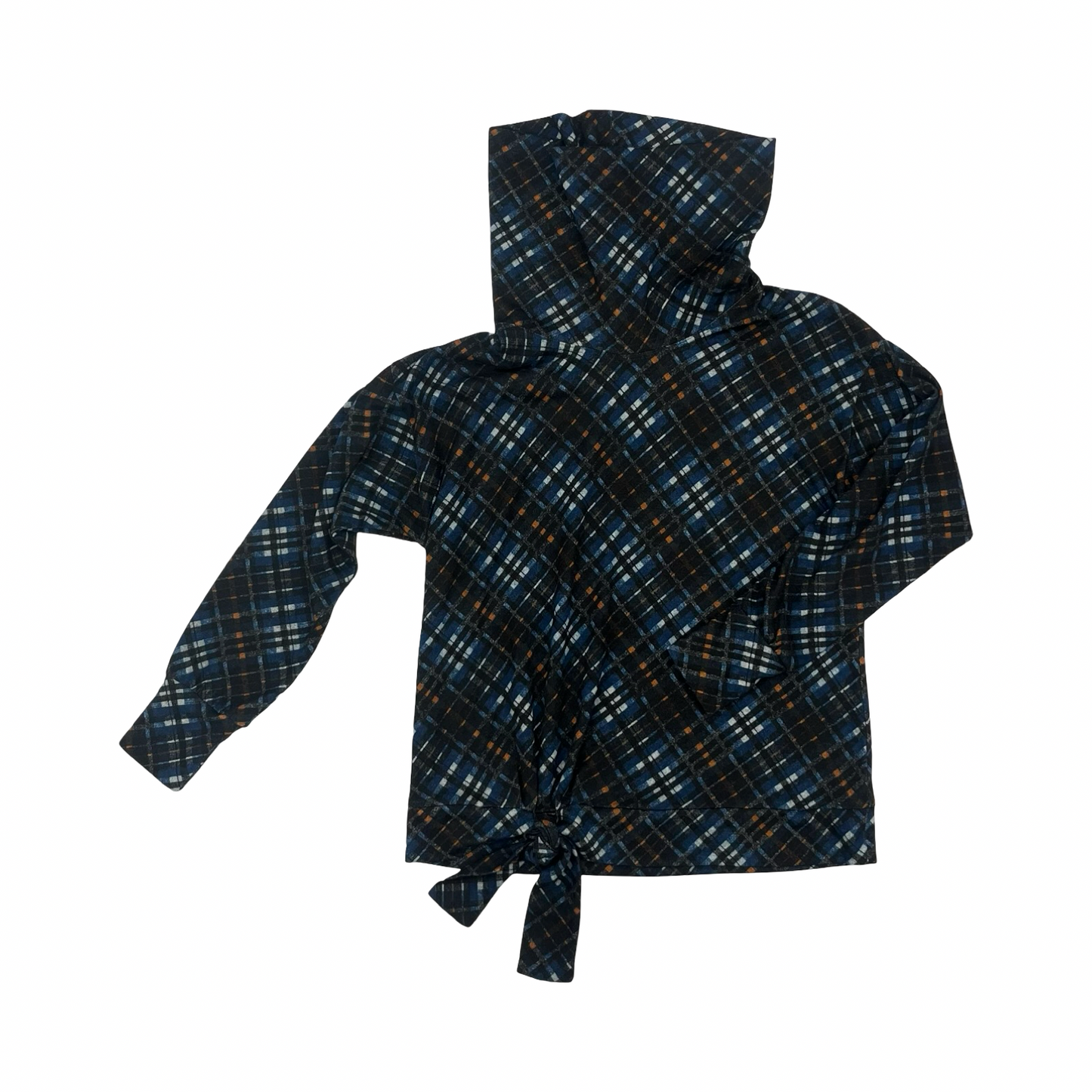 Top Ls By Agb In Plaid Pattern, Size:S