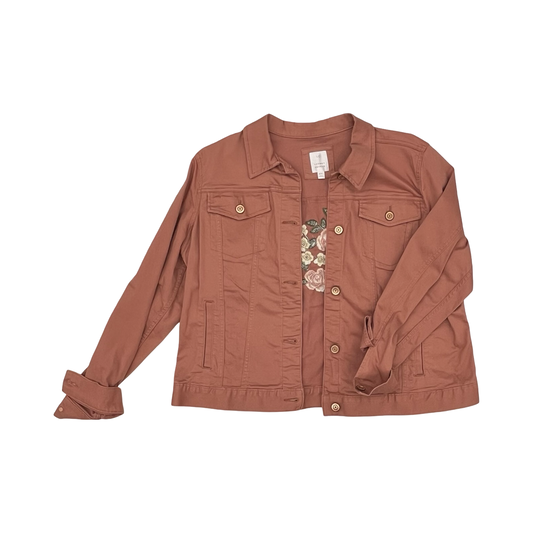 Jacket Denim By Lc Lauren Conrad In Tan, Size:Xxl