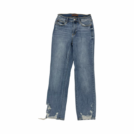 Jeans Straight By Judy Blue In Blue Denim, Size:2